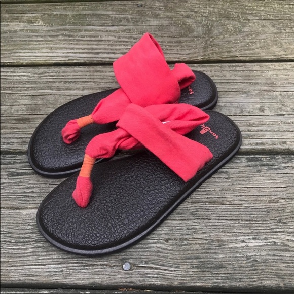 Sanuk signature yoga sling 2 sandals coral size 5 - Picture 1 of 8